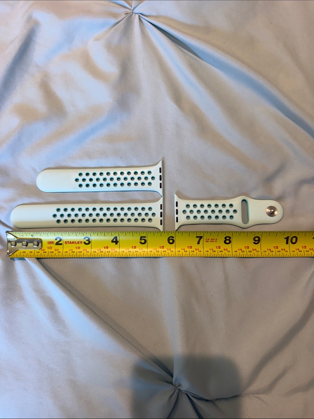 Apple Silicone Sport Band in Pale Mint Green with Perforations